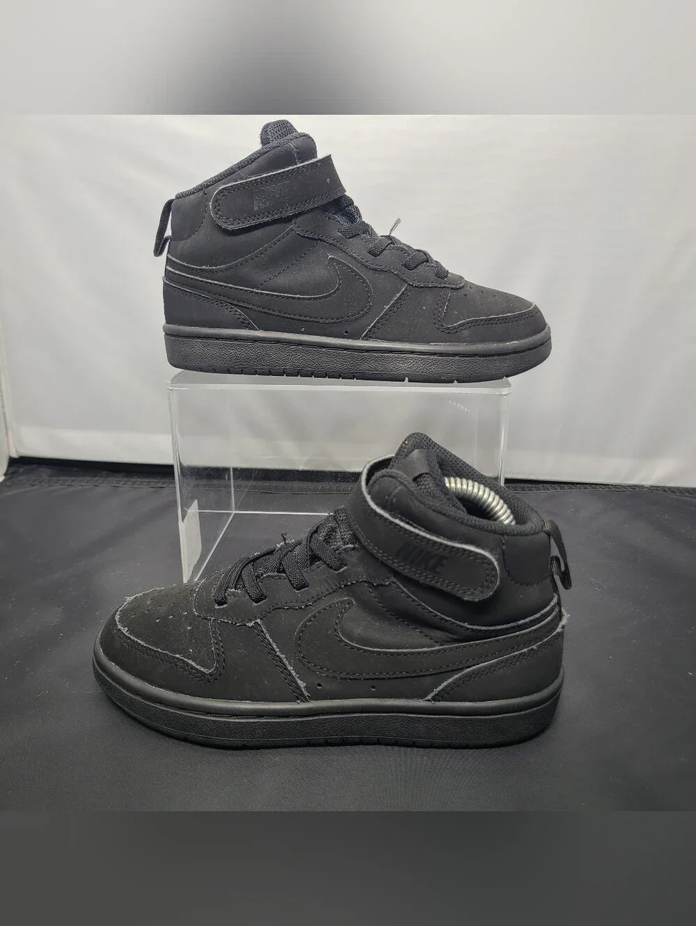 Nike Court Borough Mid 2 (ps) Black/black Cw5868-001 kids size 13C